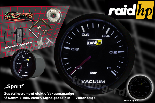 Přídavný budík Raid Sport - vakuum