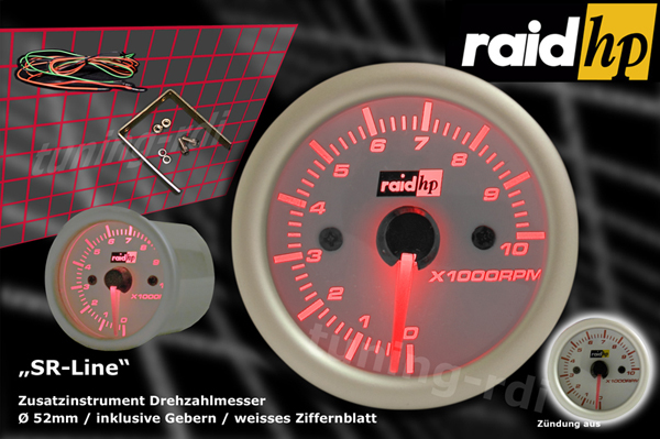Přídavný budík Raid SR-Line - otáčkoměr