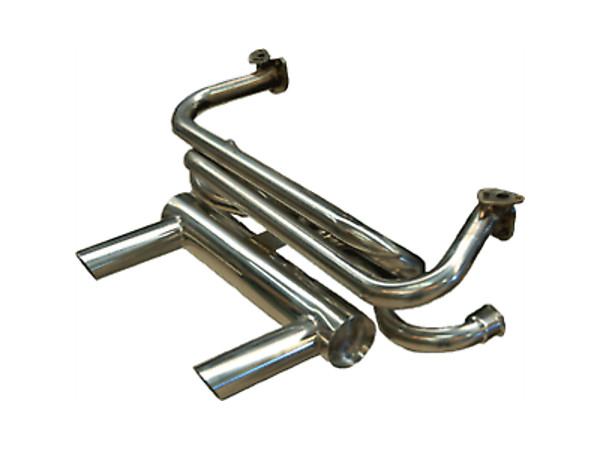 Koncový tlumič s výfukovými svody Air Cooled Tech VW Beetle Type 1 / Karmann Ghia 1.3-1.6 Bug (66-74)