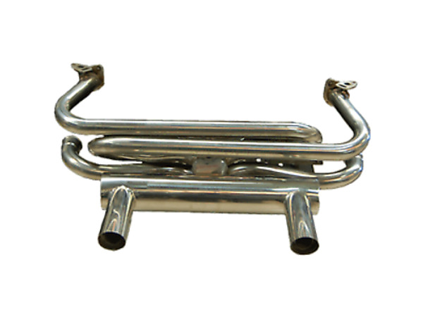 Koncový tlumič s výfukovými svody Air Cooled Tech VW Beetle Type 1 / Karmann Ghia 1.3-1.6 Bug (66-74)