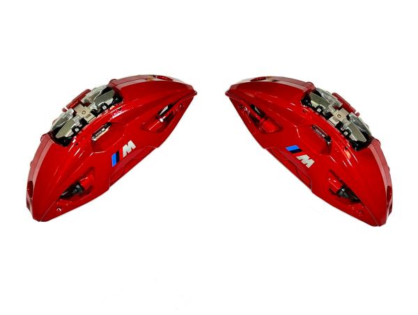 Přední 4-pístové brzdové třmeny Brembo BMW E23 / E28 / E32 / E34 / E38 / E39 / E60 / E61 / E63 / E64 pro kotouče 374x36mm (červené 34106891343 / 34106891344)