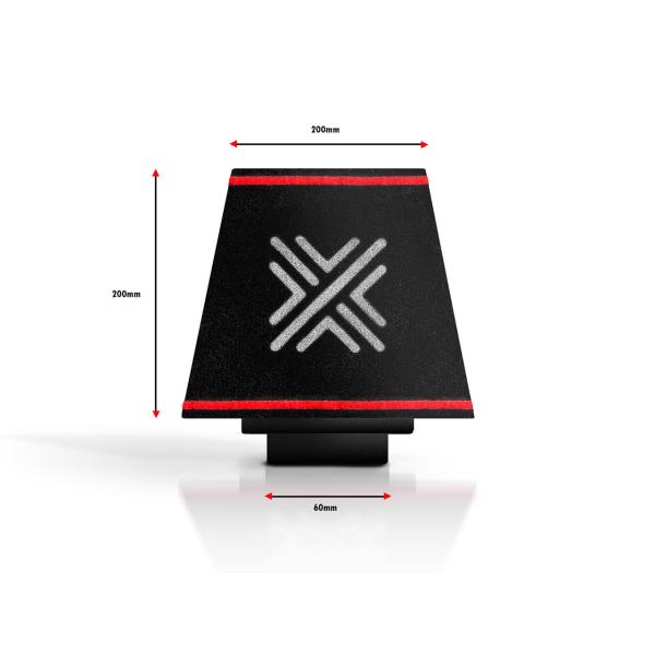 Univerzální sportovní filtr Pipercross výška 200mm x šířka 200mm - průměr 60mm (sportovní pěna)