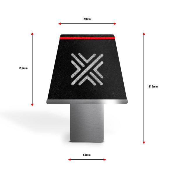 Univerzální sportovní filtr Pipercross výška 215mm x šířka 150mm - průměr 63mm