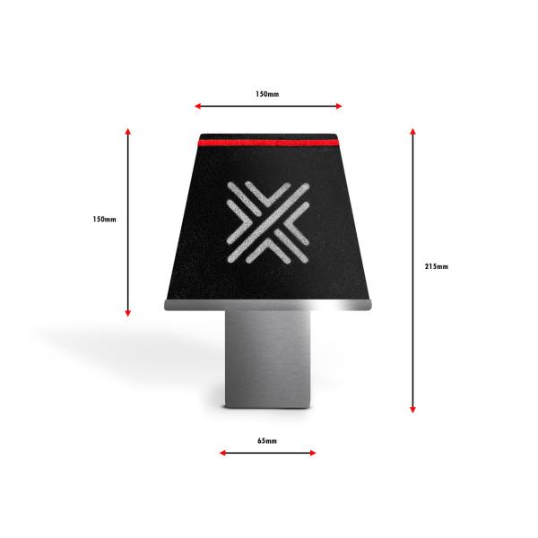 Univerzální sportovní filtr Pipercross výška 215mm x šířka 150mm - průměr 65mm