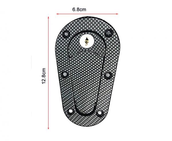 Zámky / držáky kapoty D1 Spec - černý karbon look uzamykatelné