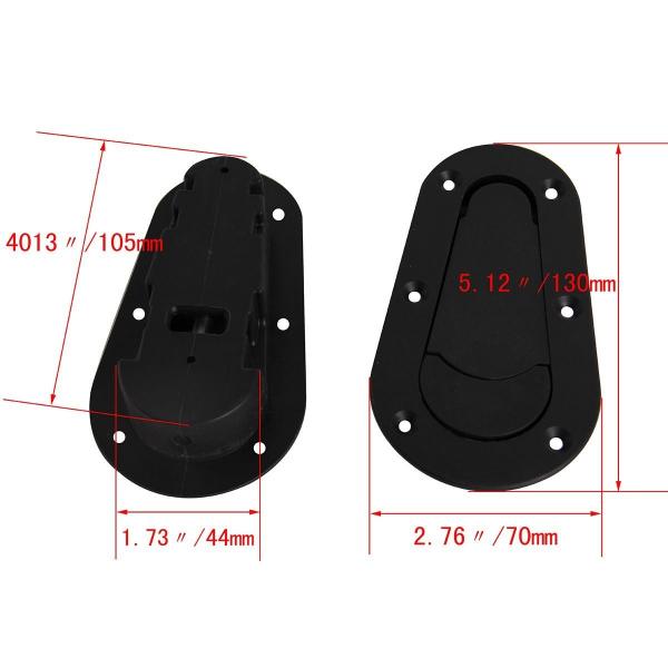 Zámky / držáky kapoty D1 Spec - černý karbon look uzamykatelné