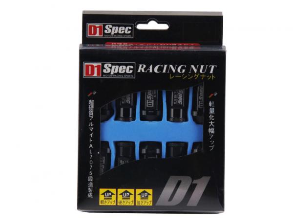 Kolové matice (štefty) D1 Spec závit M12 x 1.25 - černé