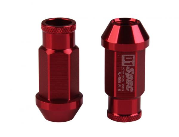 Kolové matice (štefty) D1 Spec závit M12 x 1.25 - červené