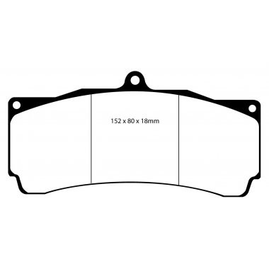 Přední brzdové destičky EBC Orangestuff do D2 Racing BBK 330/356mm - track/rally/race