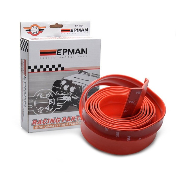 Univerzální pružný lip / spoiler - červený - délka 2,5m