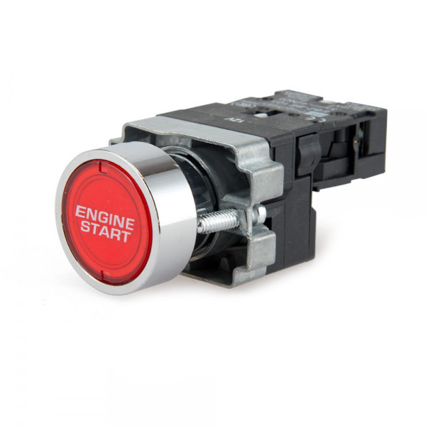 Startovací tlačítko F1-Z - Start engine - chrom