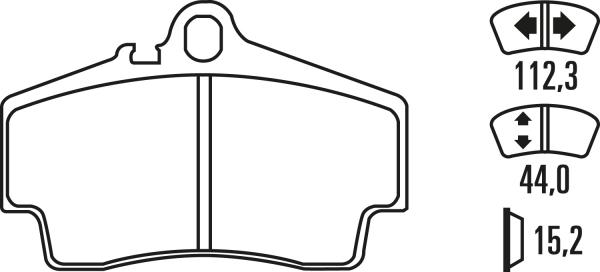 Brzdové destičky Ferodo DS2500 - FCP308H - Toyota Camry / Carina / Celica / Corolla / MR2