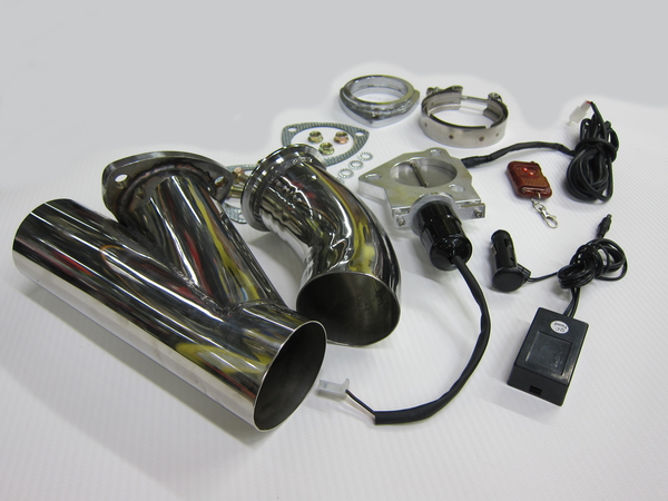 Elektronická výfuková klapka 76mm v-band s dálkovým ovladačem