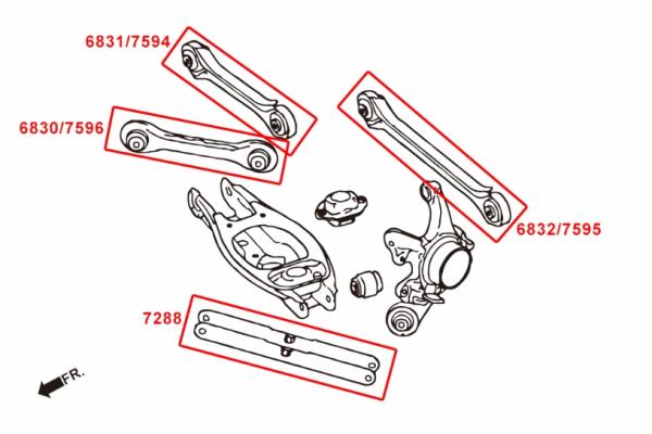 Rear Trailing Arms Hardrace BMW 1-Series E81 / E82 / E87 / E88