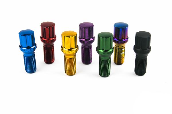 Sada kolových šroubů Japan Racing JB1 závit M12 x 1,25 - 28mm délka závitu - černé