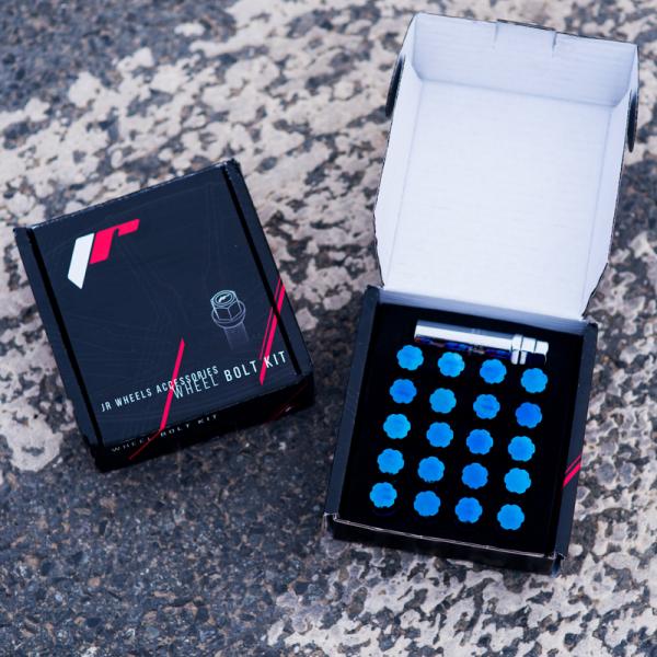 Sada kolových šroubů Japan Racing JB1 závit M12 x 1,5 - 28mm délka závitu - neochrome