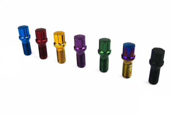 Sada kolových šroubů Japan Racing JB1 závit M12 x 1,5 - 28mm délka závitu - neochrome