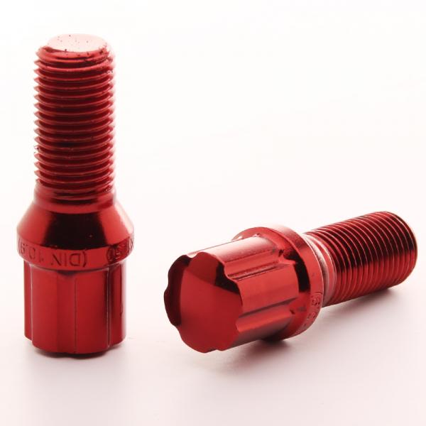 Sada kolových šroubů Japan Racing JB1 závit M14 x 1,25 - 28mm délka závitu - červené