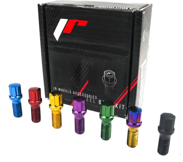 Sada kolových šroubů Japan Racing JB1 závit M14 x 1,25 - 28mm délka závitu - červené