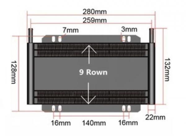 Chladič převodovky / servo řízení Jap Parts 9 šachet univerzální