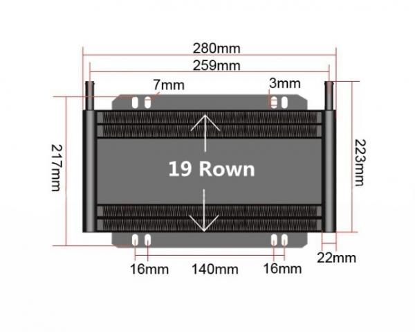 Chladič převodovky / servo řízení Jap Parts 19 šachet univerzální