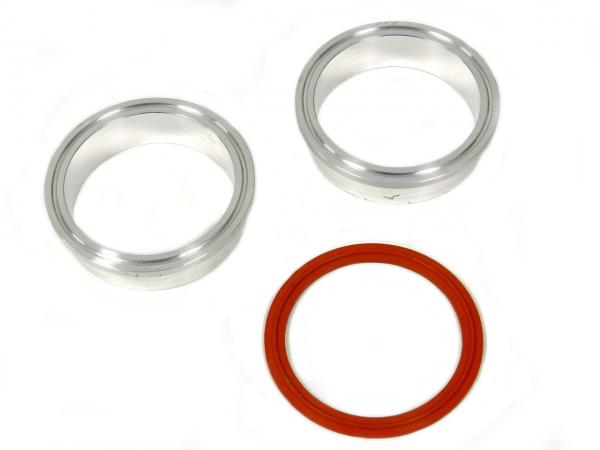 Set přírub kruhových na v-band 76mm (3 palce) - hliníkové