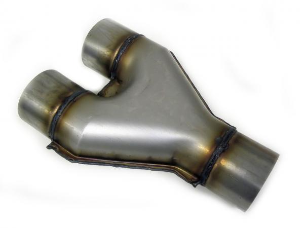 Výfuková nerezová Y redukce VMS Racing délka 250mm - 1 x 63,5mm > 2 x 57mm