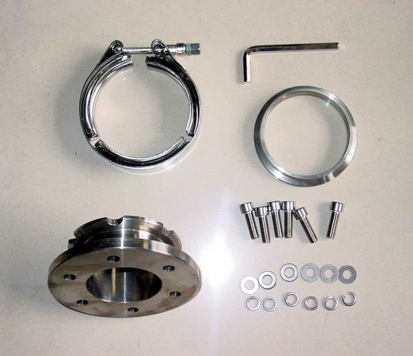 Příruba na výfukovou část 6 děrová T3/T4 T04E na v-band (nerez)