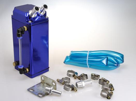 Oil catch tank - 2x vývod - objem 0,75l