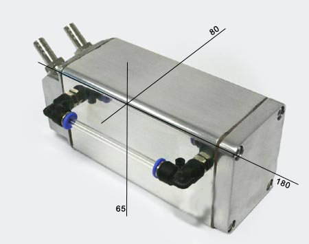 Oil catch tank - 2x vývod - objem 0,75l