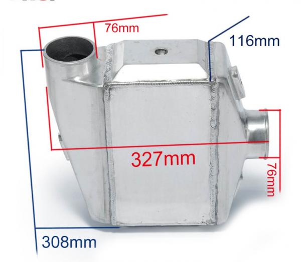 Aftercooler 327 x 308 x 116mm - výstupy 76mm