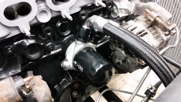 Adaptér pod olejový filtr Mocal 3/4-16UNF s termostatem - vývody 1/2"-BSP