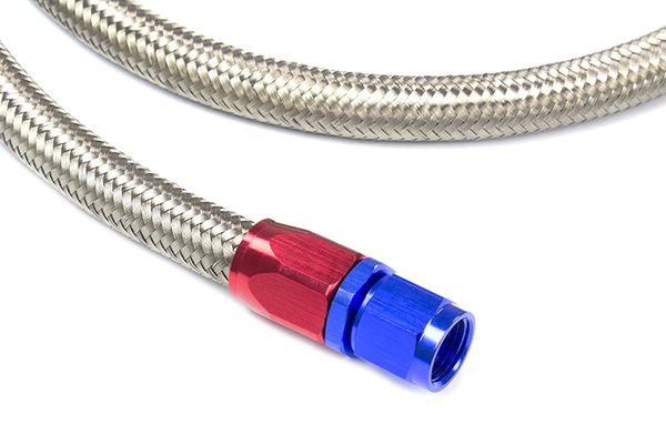 Opletená nerezová panceřová hadice D-10 (AN10) - gumová