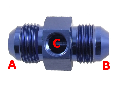 Adaptér na senzor D-08 (AN8) 3/4"x16-UNF - D-08 (AN8) 3/4"x16-UNF > 1/8"-NPT - samec-samec