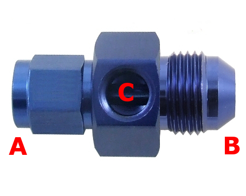 Adaptér na senzor D-12 (AN12) 1-1/16"x12-UNF - D-12 (AN12) 1-1/16"x12-UNF > 1/8"-NPT - samec-samice