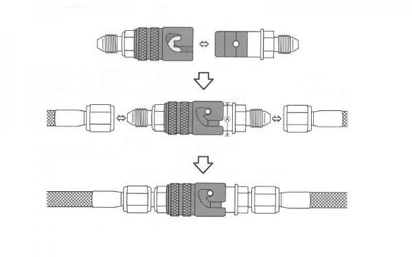 Rychlo spojka na palivovou nebo olejovou soustavu D-06 (AN6) 9/16"x18-UNF
