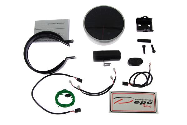 Přídavný budík Depo Racing 115mm - rychloměr s indikátorem max. rychlosti a možností měření pomocí GPS