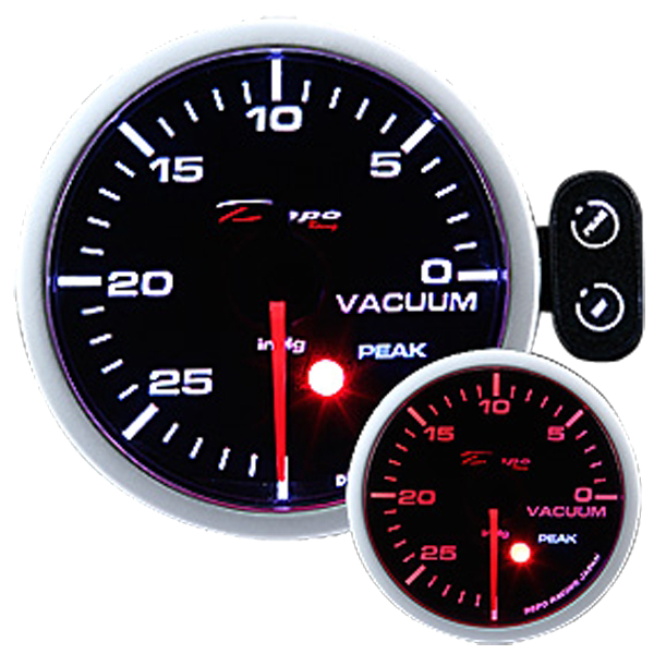 Přídavný budík Depo Racing Peak - vakuum (podtlak)