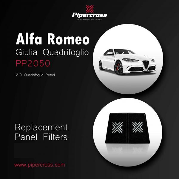 Sportovní vzduchový filtr (vložka filtru) Pipercross na Alfa Romeo Giulia 2.9 V6 Turbo Quadrifoglio (10/15-)