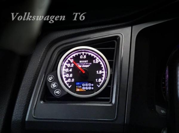 Držák budíku do ventilace VW Transporter T6 (15-) - 1x budík 52mm
