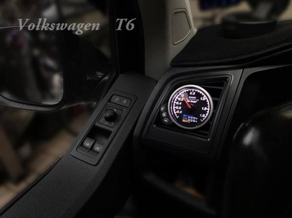 Držák budíku do ventilace VW Transporter T6 (15-) - 1x budík 52mm