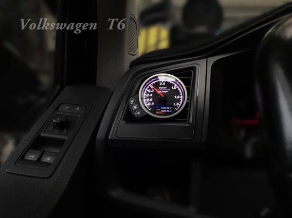 Držák budíku do ventilace VW Transporter T6 (15-) - 1x budík 52mm