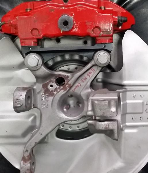 Adaptéry ProRacing pro přední brzdové třmeny Brembo Porsche 996 / Boxster S / Cayman S - BMW E46 M3 + kotouče E46 M3 (325 x 28mm)