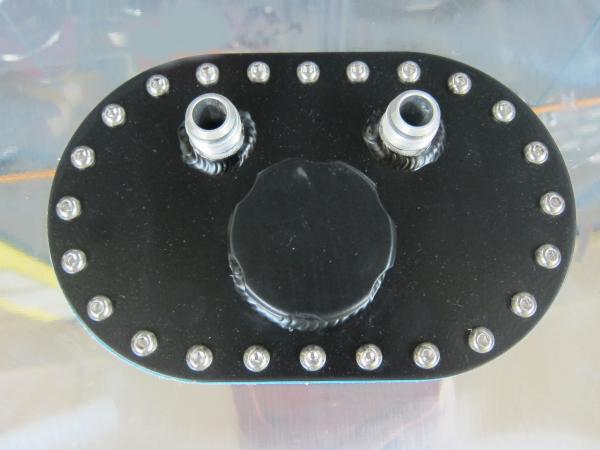 Závodní hliníková palivová nádrž 20l (racing fuel tank) - oválná