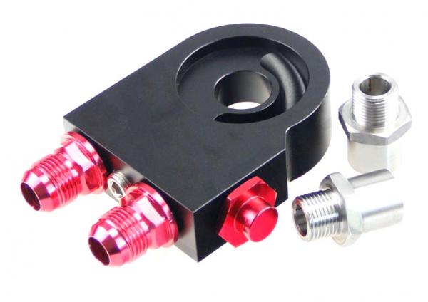 Adaptér pod olejový filtr ProRacing M20 x 1.5 + 3/4"-16UNF s termostatem (D-10)