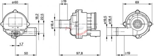 Elektrická vodní pumpa / čerpadlo Bosch 12V 16,6l/m