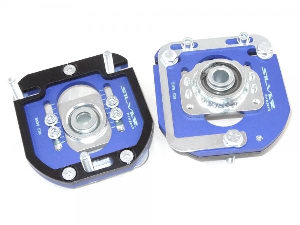 Přední horní uložení tlumičů (Pillowball Top Mounts) Silver Project BMW E30 - 3D 2way verze pro stavitelný podvozek