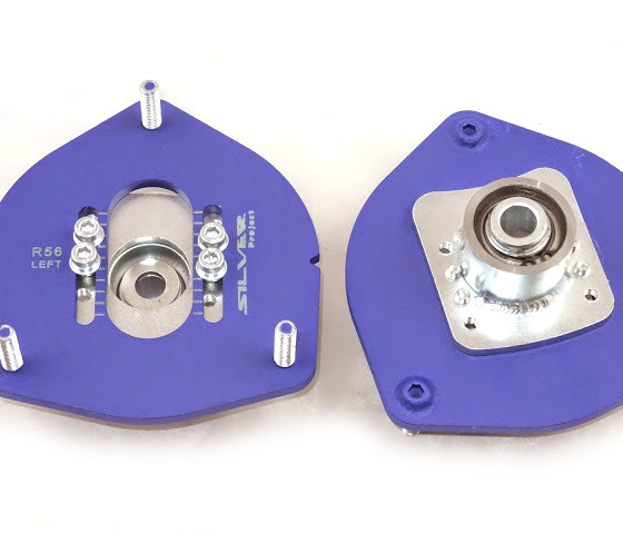 Přední horní uložení tlumičů (Pillowball Top Mounts) Silver Project BMW Mini Cooper R55 / R56 / R57 / R58 / R59 / R60 / R61 - verze pro sériový podvozek
