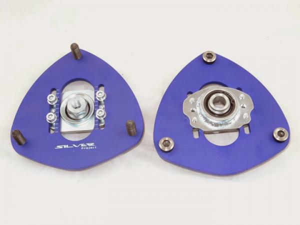 Přední horní uložení tlumičů (Pillowball Top Mounts) Silver Project Mitsubishi Lancer Evo 7/8/9