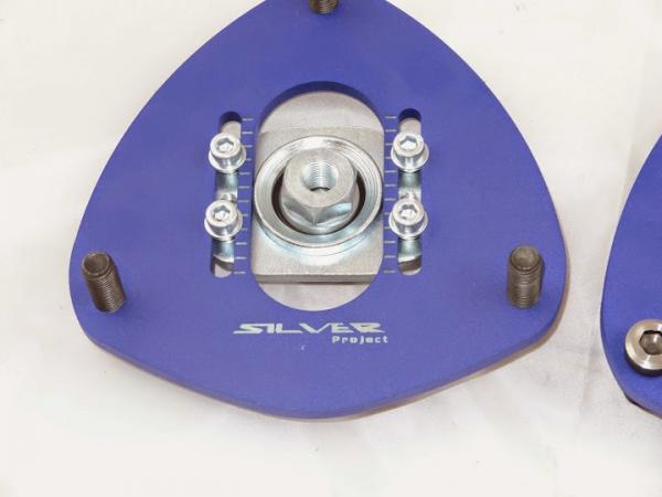 Přední horní uložení tlumičů (Pillowball Top Mounts) Silver Project Mitsubishi Lancer Evo 7/8/9